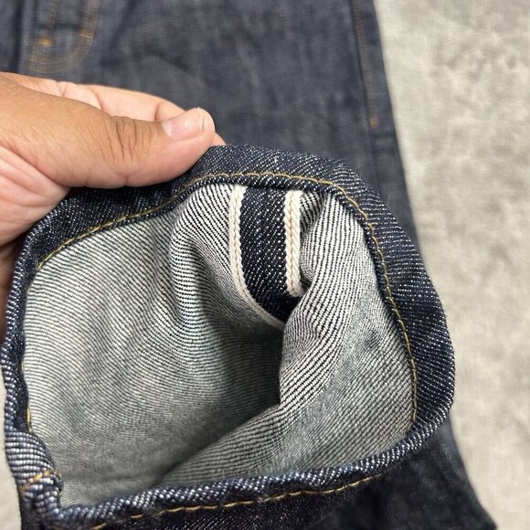 Taylor Stitch Jeans Mens 24x22” Democratic Selvedge Red Line Dark Wash Denim - Picture 10 of 16